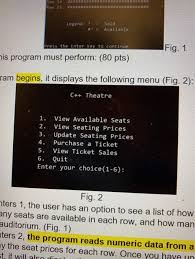 Solved T Write A Theater Seating Program That Can Be Used