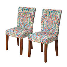 Homepop Multi Color Paisley Parson Dining Chairs In 2020 Dining Chairs Homepop Patterned Dining Chairs