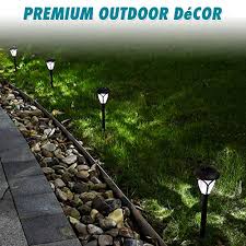 Hecarim Solar Lights Outdoor 10 Pack Solar Pathway Lights Solar Powered Garden Lights Waterproof Led Solar Landscape Farmhouse Goals