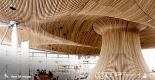 Internal Ceilings Acoustic Timber Panels Acoustic Wood Ceilings Architecture Design Atrium Design Parametric Architecture