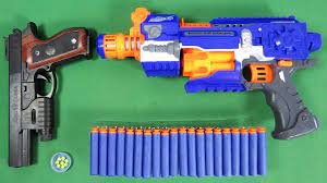 Pistola A Balines De Juguete Mas Pistola Nerf Electrica Con Muchas Balas De Espuma Review Youtube