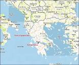 A map of Greece depicting the ports of Patras and Igoumenitsa ...