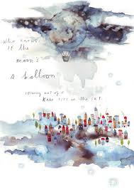 Who Knows If The Moon S A Balloon Coming Out Of A Keen City In The Sky The First In A Series Illustrating E E Cummin Illustration Literature Art Balloons