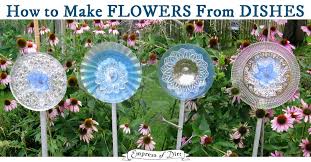 Check spelling or type a new query. How To Make Garden Art Flowers From Dishes Recycled Garden Art Garden Art Projects Metal Flowers Garden