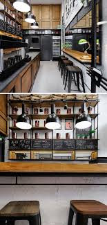 Andreas Petropoulos Has Designed A Small Takeaway Coffee Bar In Greece Industrial Cafe Coffee Bars In Kitchen Coffee Shops Interior
