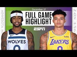 You are watching lakers vs timberwolves game in hd directly from the staples center, los angeles, usa, streaming live for. Minnesota Timberwolves Vs Los Angeles Lakers Full Game Highlights Nba On Espn News Lookout