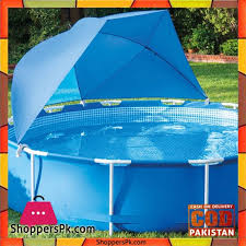 Buy Intex Canopy For Frame And Ultra Frame Round 366 549 28050 Cm I 3 At Best Price In Pakistan Pool Canopy Pool Shade Solar Pool Cover