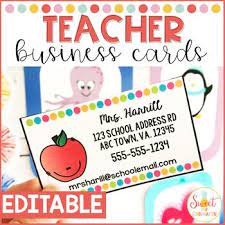 Substitute teachers may also leave them behind after filling in. Editable Teacher Business Cards For Meet The Teacher Open House