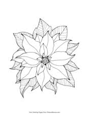 Print and color christmas pdf coloring books from primarygames. Poinsettia Coloring Page Free Printable Pdf From Primarygames