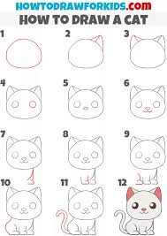 Simple anime drawings at paintingvalley com explore collection. How To Draw A Cat Very Easy Drawing Tutorial For Kids