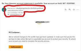 Apr 11, 2021 · step 1: Re Your Amazon Account Statement Is Available Your Account On Hold Nit 18381960 Amazon Nationxkonoha Online Tue 2020 Am To Hi Customer Amazoncom We Ve Noticed Changes To The Profile Have Just Been