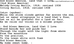 Lyrics for the song god bless america. God Bless America Lyrics Pdf Mendijonas Blogspot Com