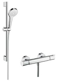 After moments of relaxation, just easily step with its elegant shapes, the hansgrohe rainmaker select shower system fulfills the requirements for exclusive design. Hansgrohe Croma Select S Shower System 110 Vario With Ecostat Comfort Thermostatic Mixer And Shower Rail 65 Cm Buy Online In Bahamas At Bahamas Desertcart Com Productid 57339131