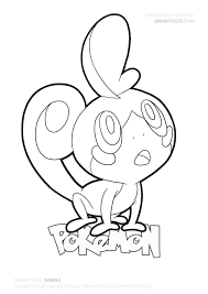 These spring coloring pages are sure to get the kids in the mood for warmer weather. How To Draw Sobble Pokemon Super Easy With Coloring Page Draw It Cute