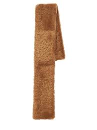 Bottega Veneta Teddy Shearling Scarf Camel Luisaviaroma