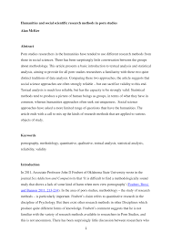 PDF) Humanities and social scientific research methods in porn studies