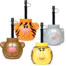 Zoo Animal Sipper Cup Each Zoo Birthday Party Jungle Birthday Party Animal Birthday Party