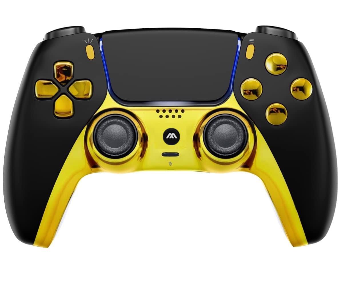 MODDEDZONE BLACK GOLD PS5 CUSTOM MODDED CONTROLLER