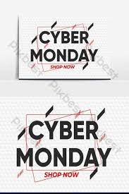Cyber Monday Design Vector Graphic Element Png Images Ai Free Download Pikbest Cyber Monday Design Black Friday Poster Glitch Text