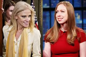 Chelsea clinton tweeted that she brought baby daughter to polling station. Chelsea Clinton Finds Temporary Twitter Ally In Kellyanne Conway Vanity Fair