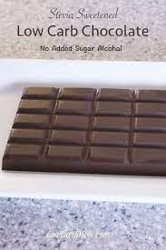 A Sugar Free Chocolate Recipe Made With Stevia It Contains No Added Sugar Alcohol It Uses Natural Sweete Stevia Chocolate Stevia Recipes Sugar Free Chocolate