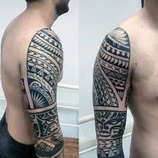 The tattoo is inked on the inner side of the wrist. 50 Polynesian Arm Tattoo Designs For Men Manly Tribal Ideas