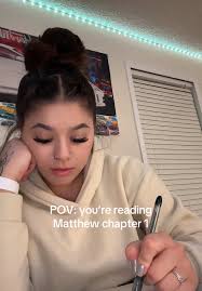 Woman Reads Matthew Verse 3525 Then Reads Again Final Verse