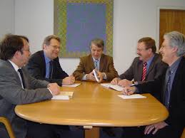 Die Universitätsleitung ab dem Sommersemester: Professor Dr. Ulrich Mante,  Professor Dr. Burkhard Freitag, Professor Dr. Walter Schweitzer, Ludwig  Bloch, Professor Dr. Ernst Struck.