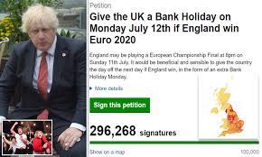 A complete list of uk bank holidays (public holidays) and dates for 2021 in england, wales, scotland and n. Euro 2020 Boris Johnson Is Actively Considering Extra Bank Holiday If England Win Daily Mail Online