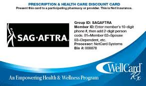 And paid directly to u.s. Sag Aftra Prescription Discount Card Program