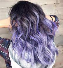 Brown Hair With Purple And White Highlights Hair Dye Tips Pastel Purple Hair Purple Ombre Hair