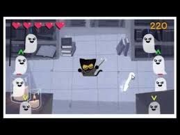 Interesting visual effects, especially lightning strikes. Halloween 2016 Google Doodle An Amazing Playable Doodle For Halloween Halloween Doodle Magic Cat Academy Doodles