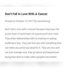 Try to arrange candlelight and cook food yourself. Moonchild Blogger Zodiac Signs Must Read Don T Fall In Love With Cancer