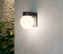 Portfolio 7 09 In H Black Led Outdoor Wall Light Lowes Com Led Outdoor Wall Lights Wall Lights Outdoor Wall Lighting