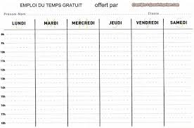 Emploi Du Temps Vierge Gratuit A Imprimer Pour Enfant How To Plan Free Printables Printables