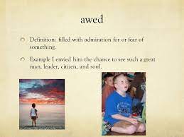Adjective filled with or expressing awe. Tone Words Unit 2 Awed Definition Filled With Admiration For Or Fear Of Something Example I Envied Him The Chance To See Such A Great Man Leader Ppt Download