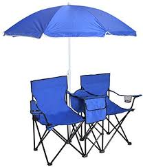 Tms Double Chair W Umbrella Portable Folding Table Cooler Pinic Camping Beach Chair Blue Learn More By Visiting Camping Chairs Camping Furniture Beach Chairs