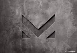 Pressed Logo Mockup On Dark Concrete Wall Logo Mockup Cat Eye Eyeliner Concrete Wall