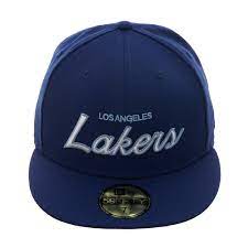 Exclusive New Era 59fifty Los Angeles Lakers Script Hat Royal White Light Blue New Era 59fifty New Era Los Angeles Lakers