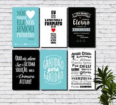 Placas Decorativas Quadros Decorativos Adesivos E Papel De Parede Arte Quadro As plaquinhas conferem um visual charmoso para criar um estilo retrô na hora de decorar ambientes. kit 6 placas decorativas frases jesus religiosas