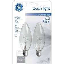 Ge Incandescent 40w Clear Small Base Decorative Touch Light 2 Count Walmart Com Walmart Com