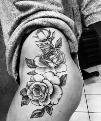 Black And White Rose Tattoo Designs Rose Tattoo Hip Hip Tattoo White Rose Tattoos Rose Tattoo Thigh