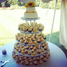 Ebru S Amazing Sunflower Wedding Cake Made Of Cupcakes Sunflower Wedding Cake Sunflower Wedding Sunflower Wedding Cupcakes