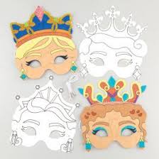 Tolle kindermasken für karneval, halloween & co. Masken Prinzessin Zum Ausmalen Baker Ross