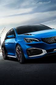Download Wallpaper 800x1200 Peugeot 308 R Hybrid Blue Side View Iphone 4s 4 For Parallax Hd Background