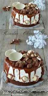 Kinder Cheesecake Torta Senza Cottura Con Panna E Biscotti Ricette Dolci Dolci Gustosi Dolci