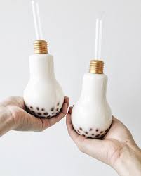 Bubble Tea In Light Bulb Glasses Absurdly Hipster Y But Adorable Bubble Tea Boba Bubble Milk Tea Bubble Tea