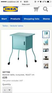 To place you books or a table lamp, our bedside tables & chests are a stylish addition. Ikea Vettre Aqua Bedside Tables X2 In Mk16 Linford Fur 20 00 Zum Verkauf Shpock At