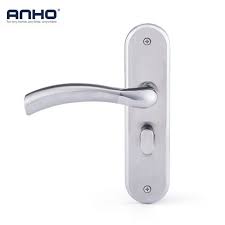 Stainless Steel Interior Door Cylinder Lock Handle Front Back Lever Lock Home Bedroom Security With Keys Silver Revie Cylinder Lock Doors Interior Door Handles