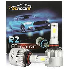 vorock8 r2 cob 9005 hb3 8000 lumens led headlight conversion kit high beam headlamp hi beam bright headlights halogen head light replacement 6500k